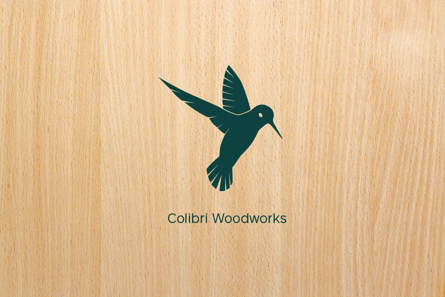 logo design colibri woodworks